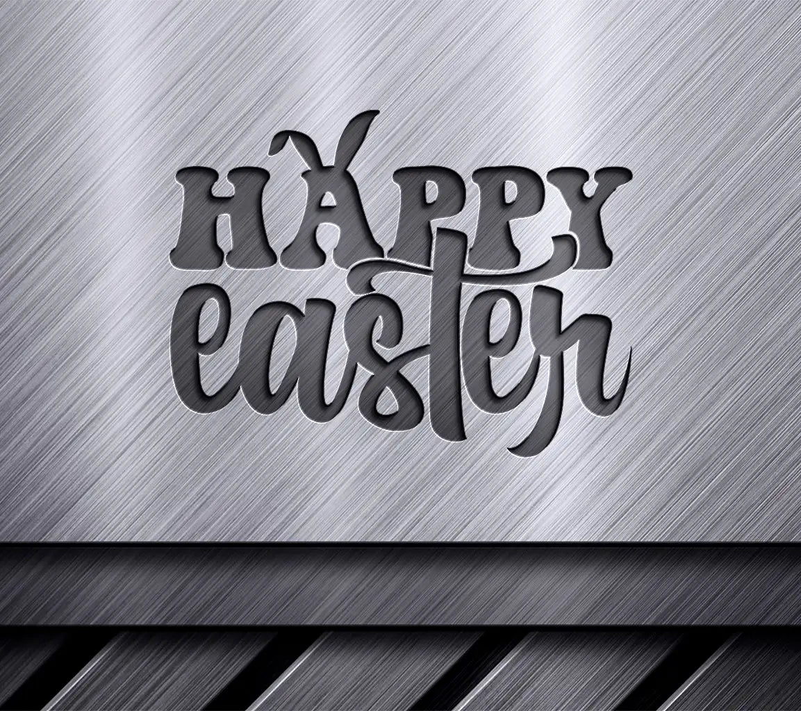 Pink & Blue Happy Easter SVG Cut File SVG