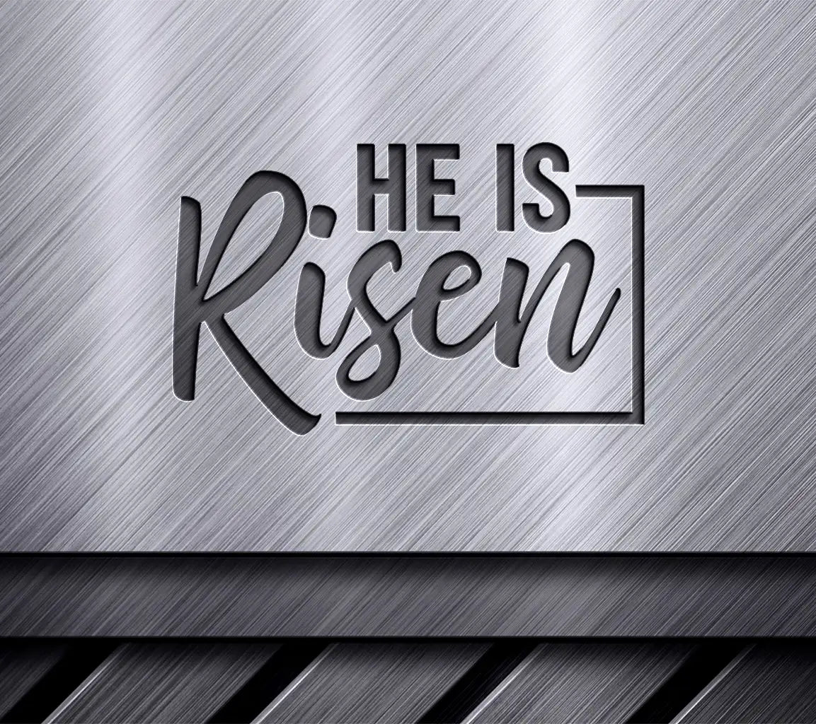 Green & Pink He Is Risen Easter SVG Design SVG