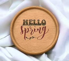 Hello Spring SVG - Blue & Pink Welcome Sign (Easter Design) SVG