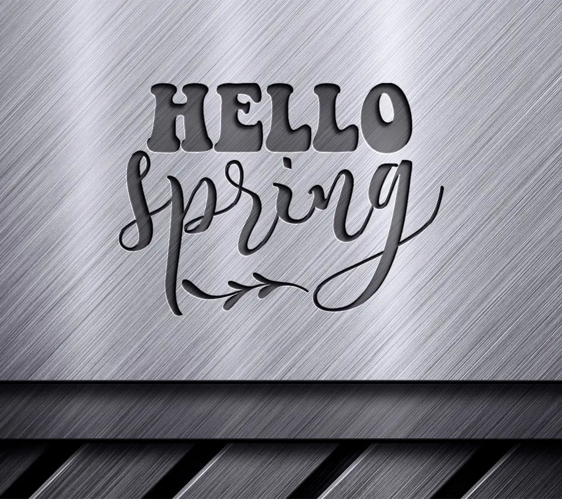 Hello Spring SVG - Blue & Pink Welcome Sign (Easter Design) SVG