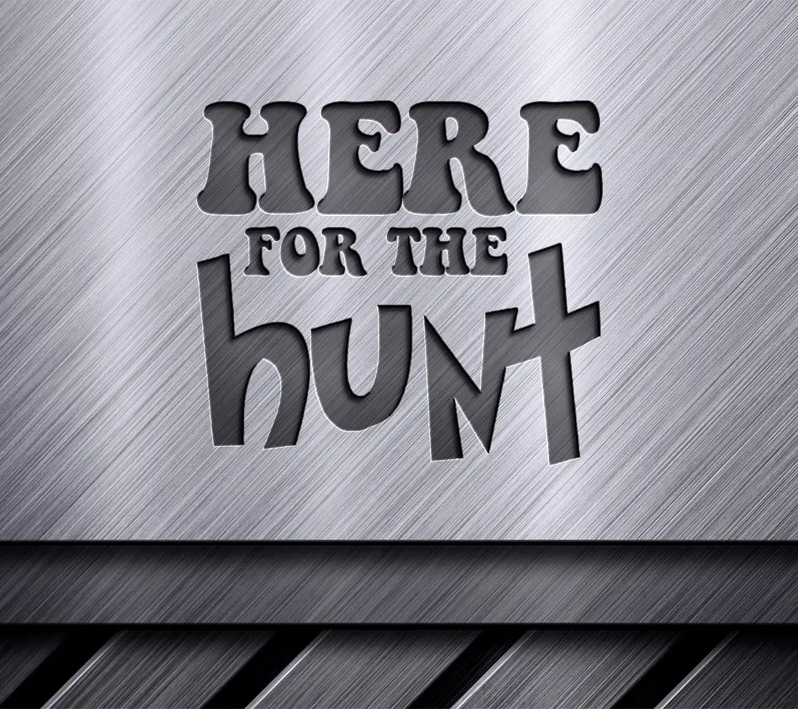 Pink & Green Here For The Hunt Easter SVG Design SVG