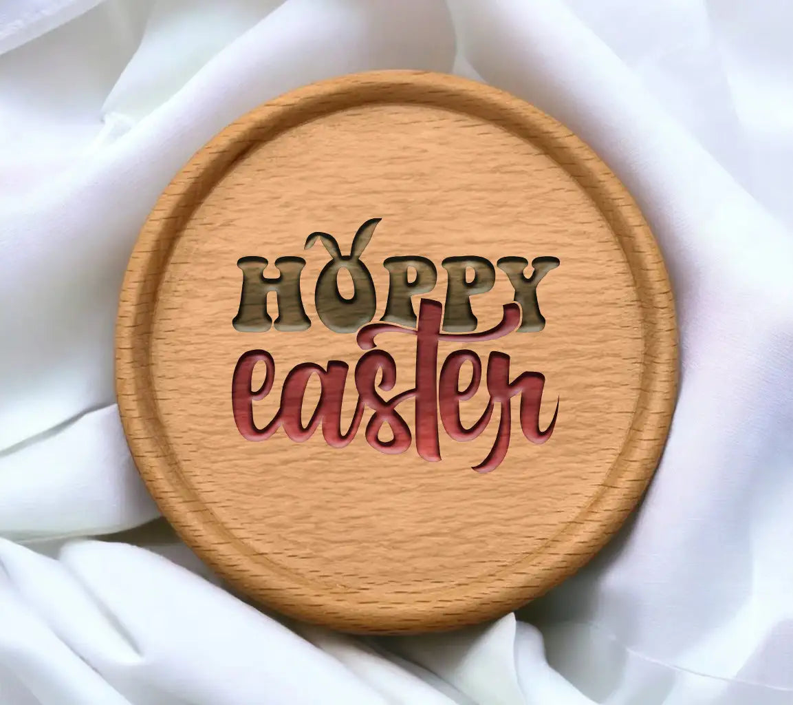 Pink & Blue Hoppy Easter SVG Cut File SVG