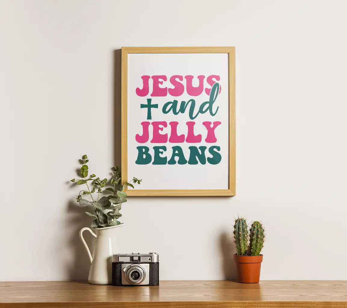 Jesus & Jelly Beans Easter SVG Design SVG