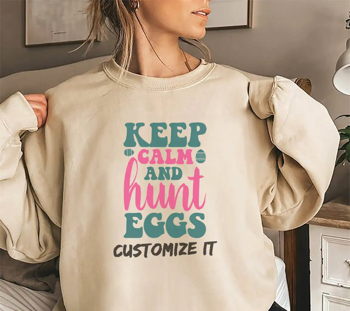 Keep Calm and Hunt Eggs SVG - Easter Design SVG