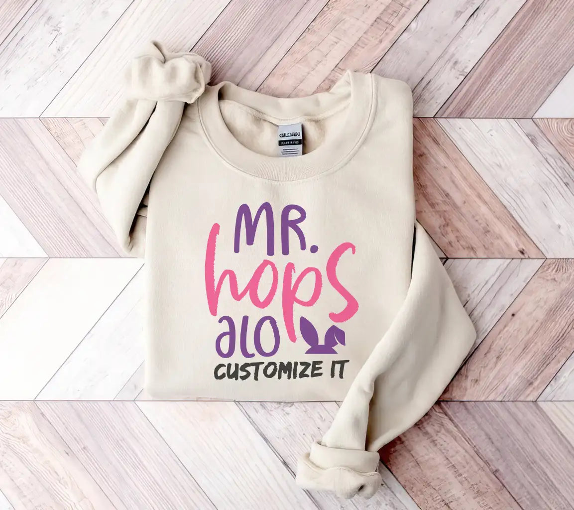 Mr. Hops Alone - Pink & Purple Easter Bunny SVG SVG