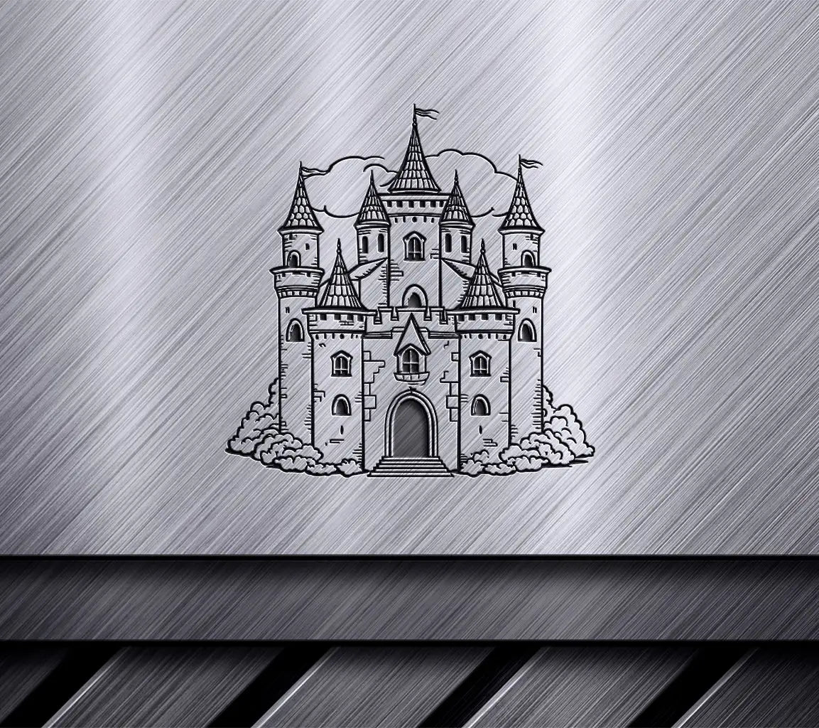  Castle with Flag SVG - Echoes of Enlightenment SVG