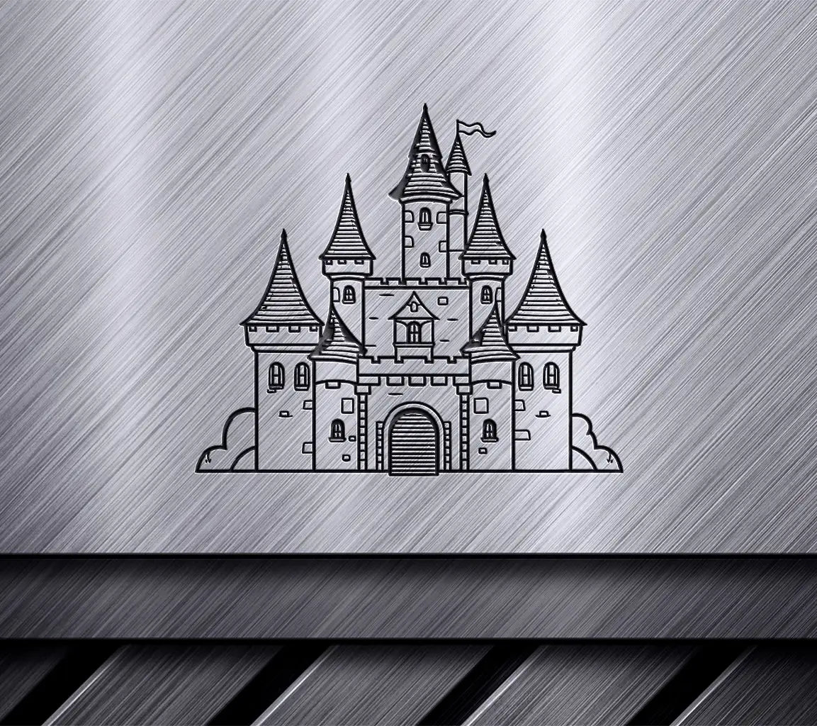  Castle with Flag SVG - Echoes of Eternity SVG