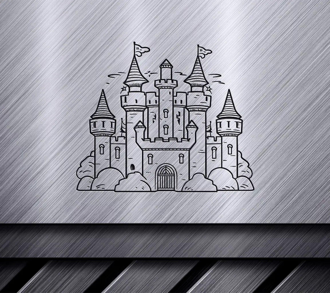  Castle with Flags SVG - Echoes of Eternity SVG