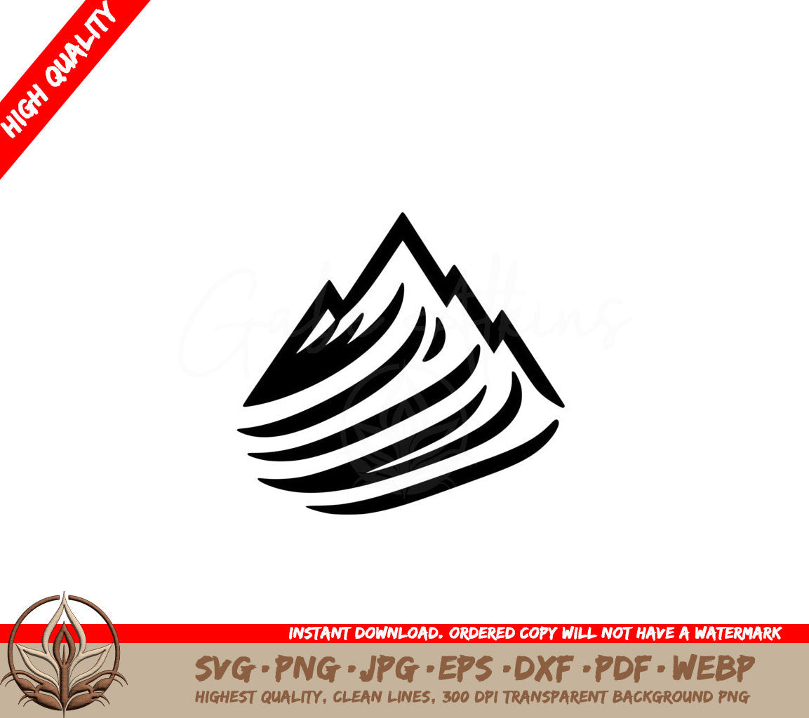 Echoing Mountain Peaks SVG Conceptual Art File