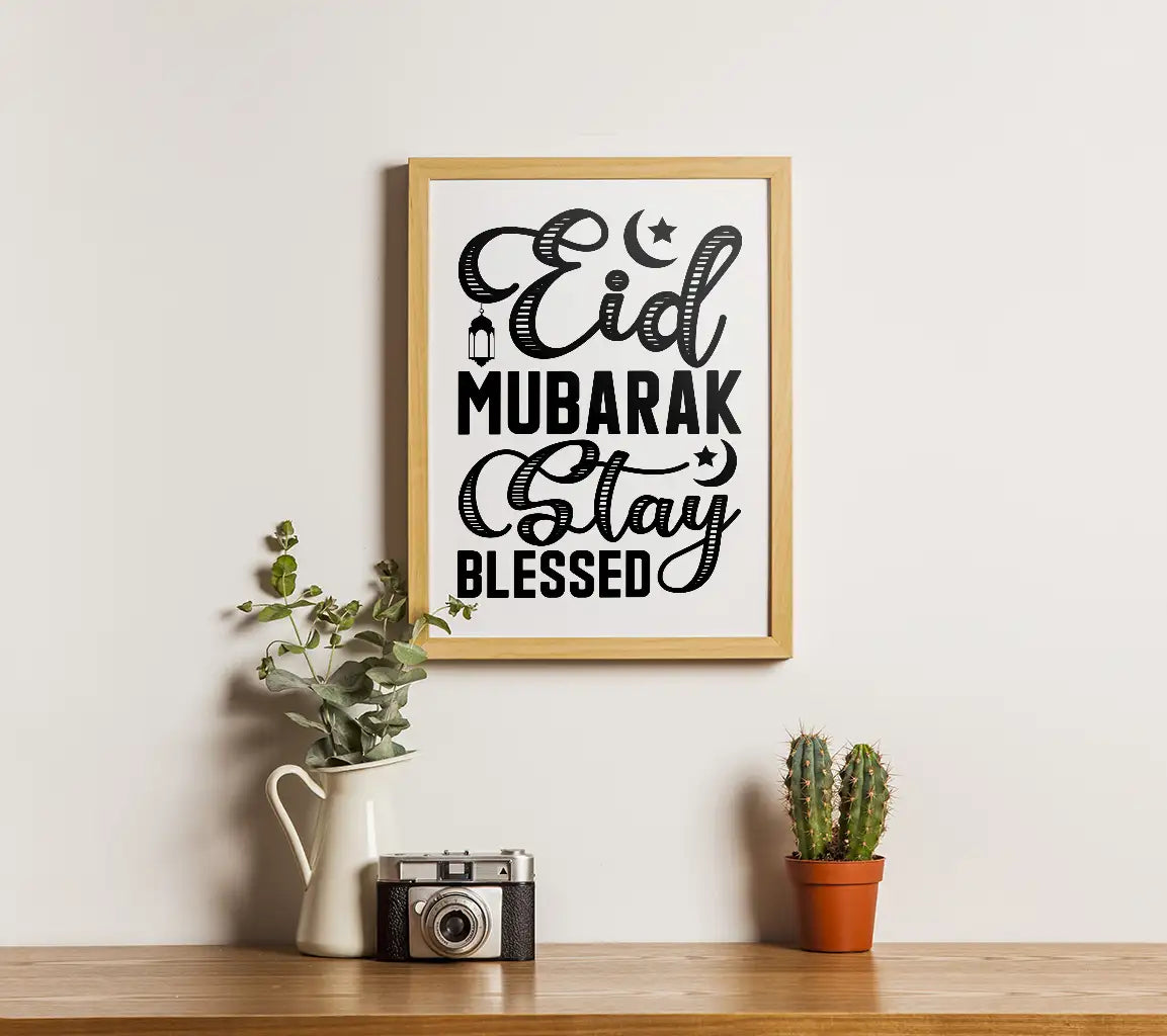 Eid Mubarak Stay Blessed -  SVG Illustration SVG