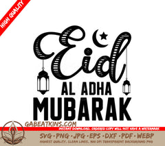 Eid Al Adha Mubarak SVG -  Sign SVG