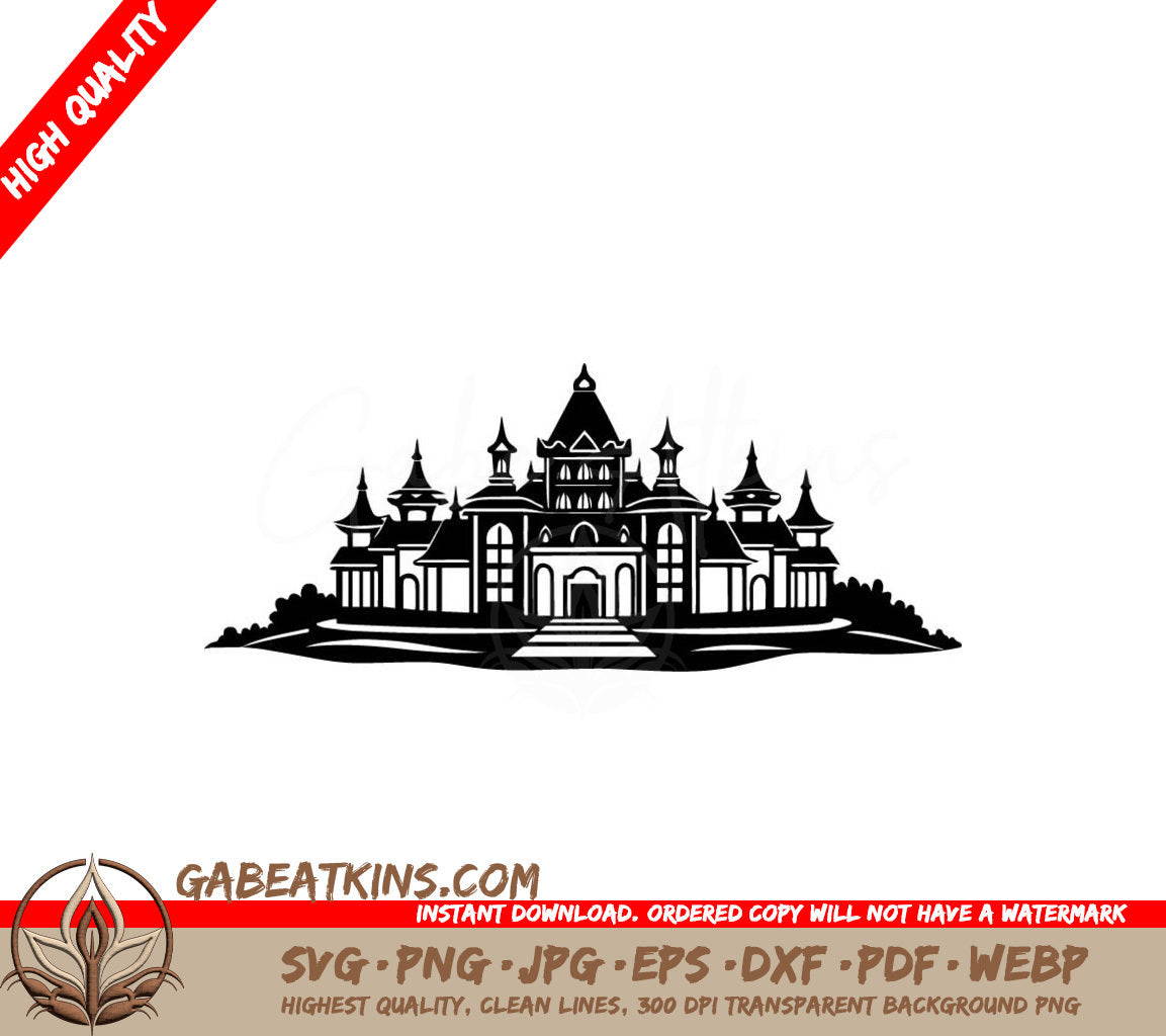 Elegant  Castle Hilltop SVG - Royal Themed Design SVG