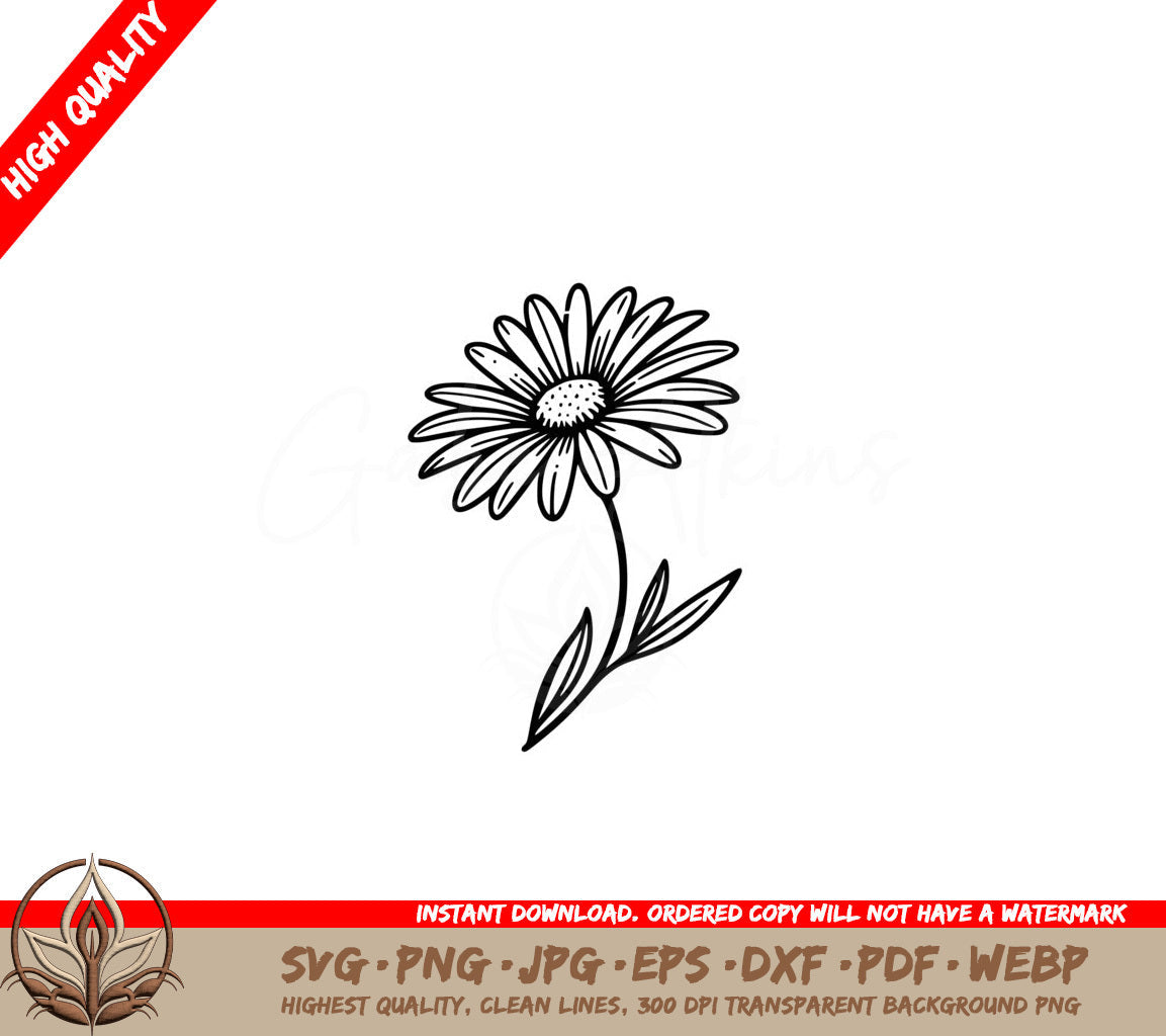 Elegant Daisy SVG - Digital File in Multiple Formats