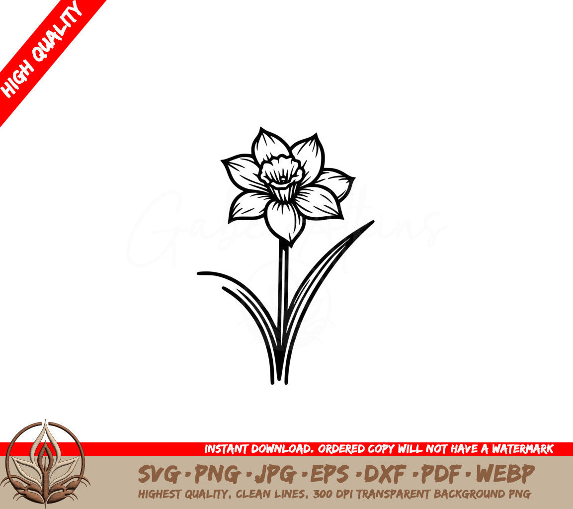 Elegant Jonquil Digital Product - SVG