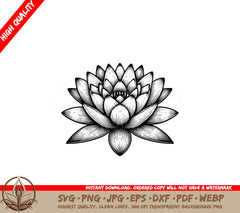 Elegant Water Lily SVG