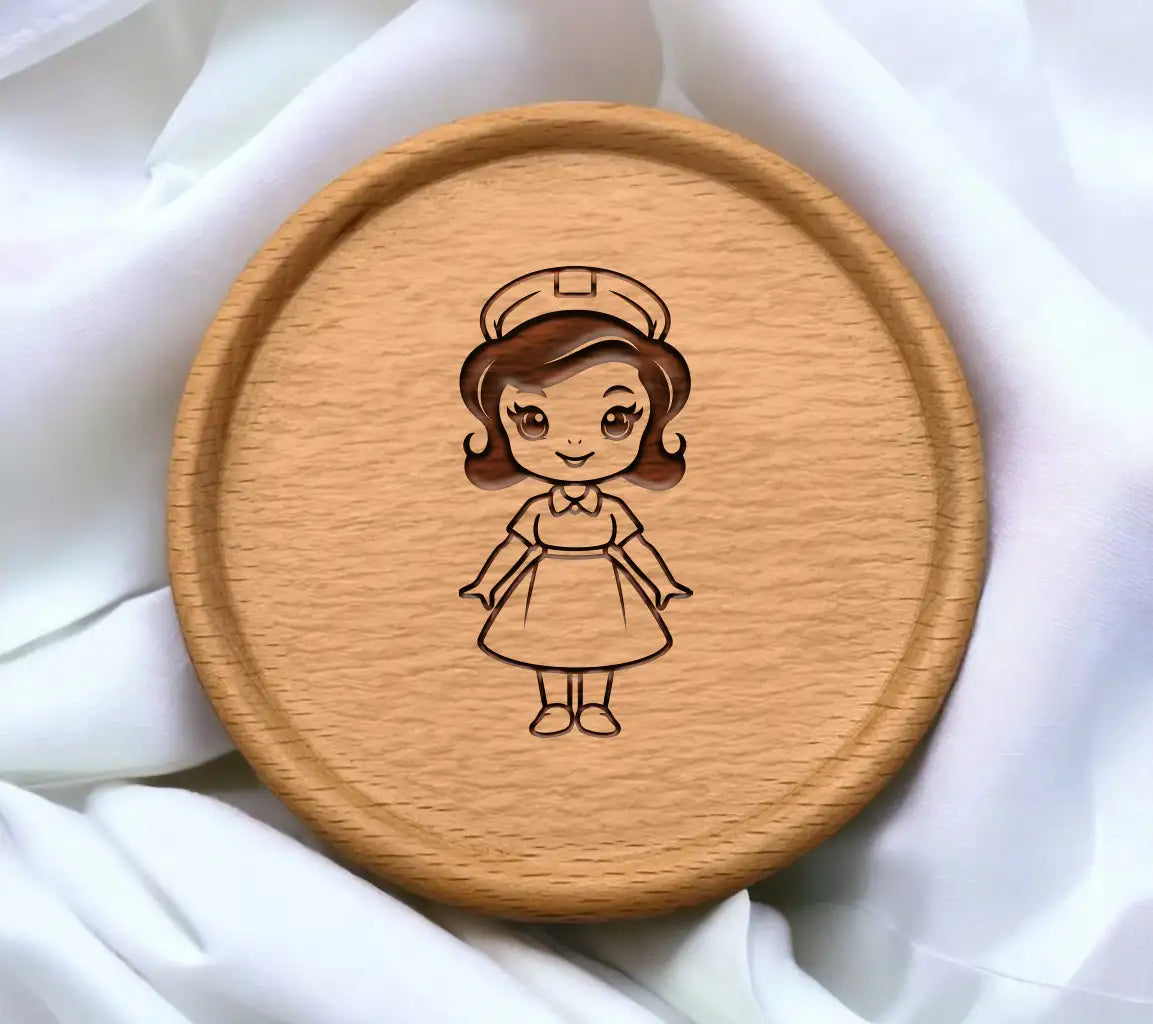 Empathetic Nurse Hat SVG  Girl in Dress Design SVG