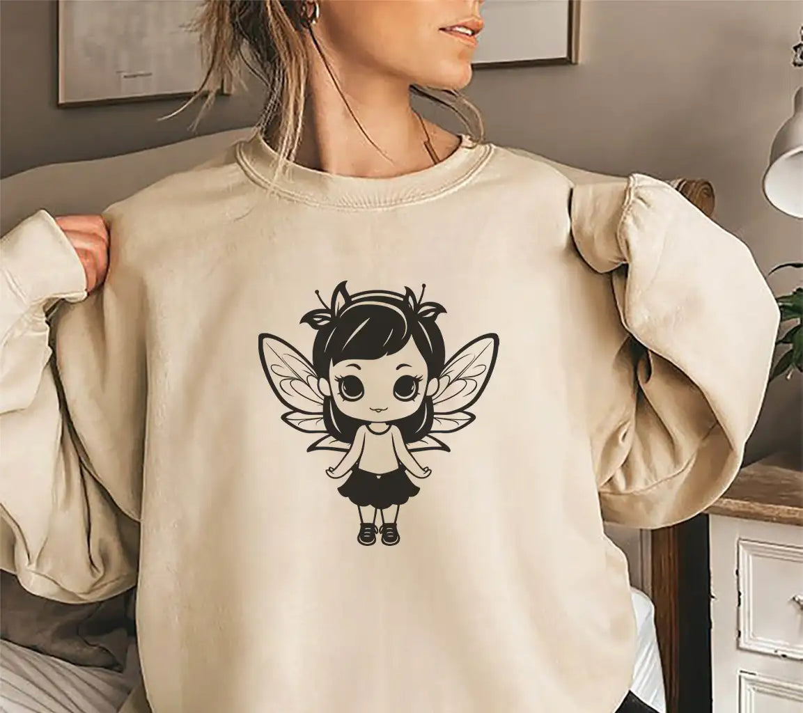 Cute  Fairy with Wings SVG - Enchanted Forest Fables SVG