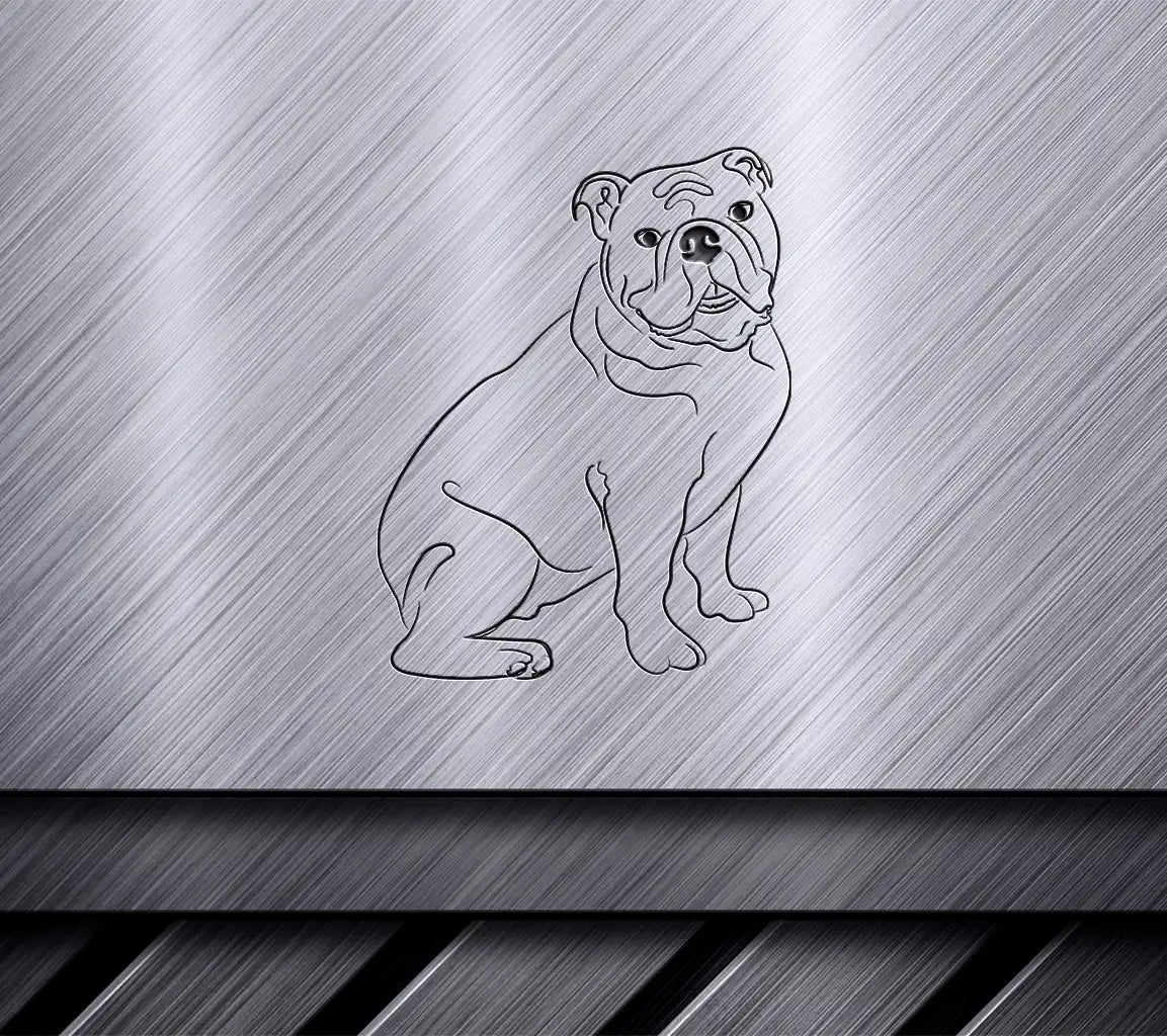  Bulldog Sitting SVG Clipart SVG