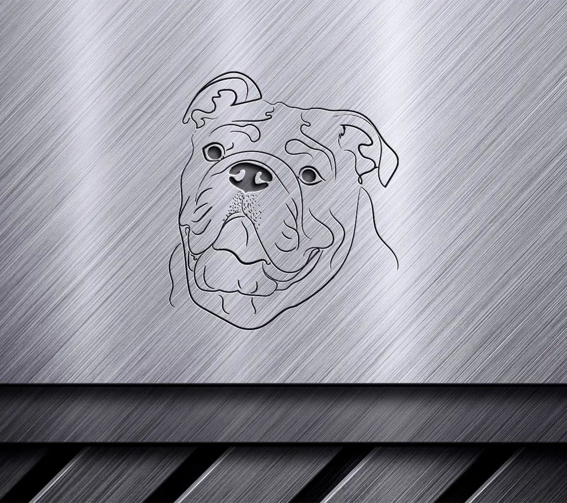  Bulldog Face SVG Clipart - English Bulldog Portrait SVG