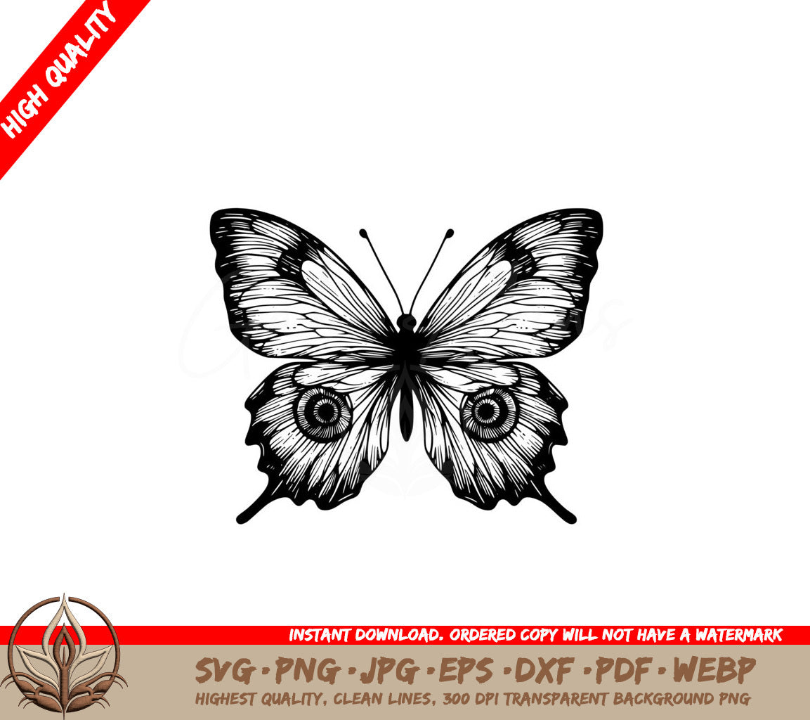 Eyeful Butterfly Wings SVG - Digital Product File Formats