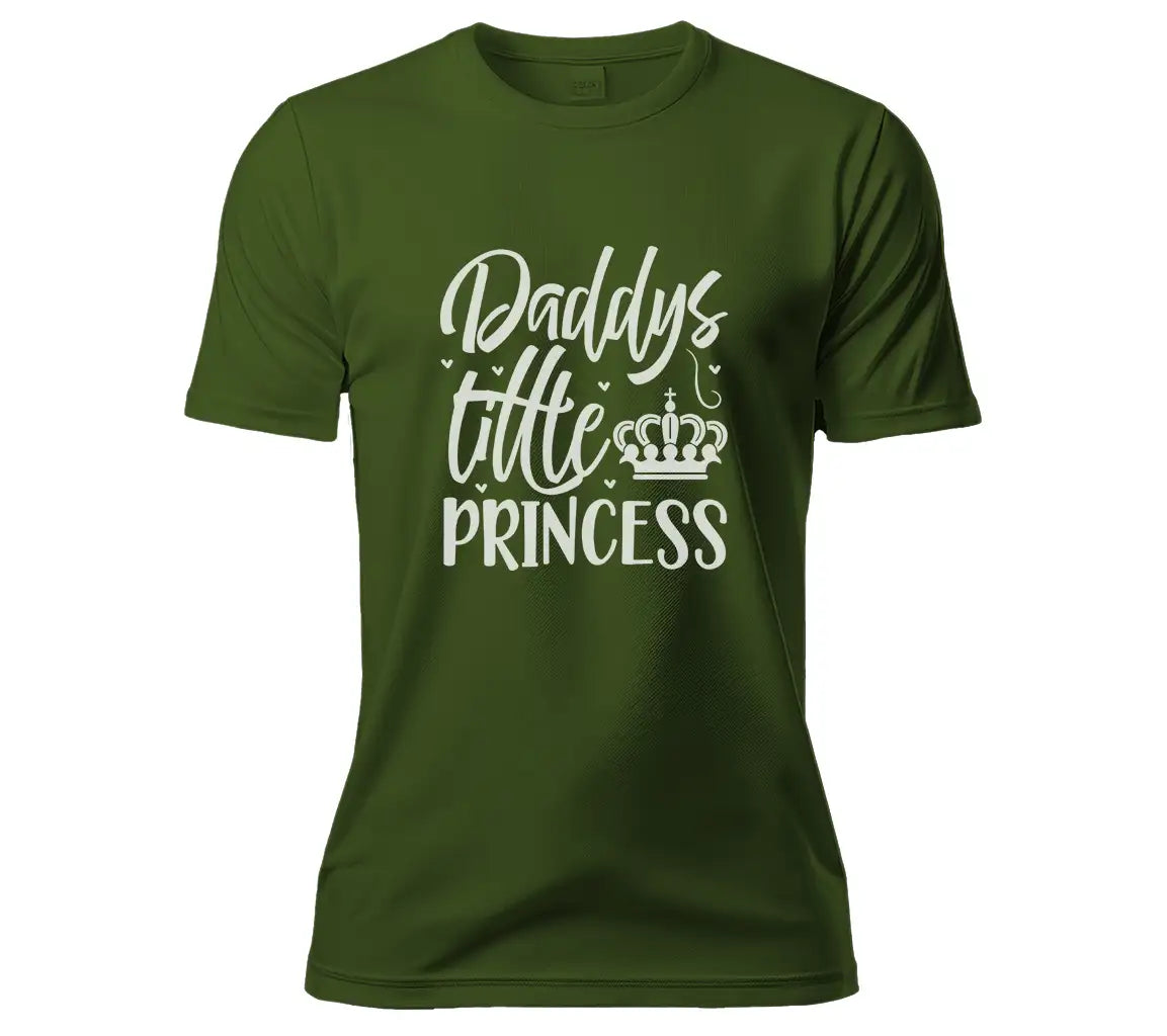 Daddys Little Princess Crown SVG - Family Typography T-Shirt Design SVG