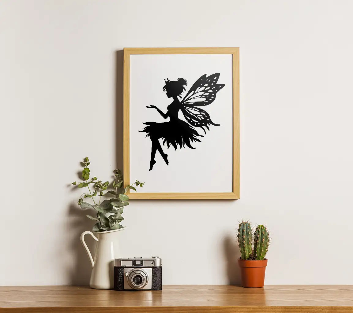  Fairy Silhouette SVG - Magical Wings Design SVG