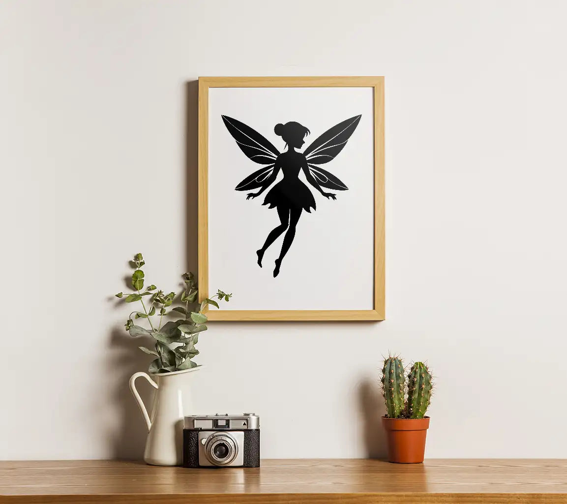  Fairy Silhouette SVG - Wings Illustration SVG