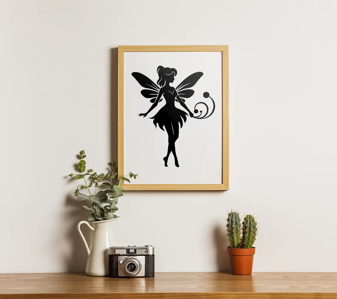  Fairy Silhouette SVG - Vector Wings Design SVG