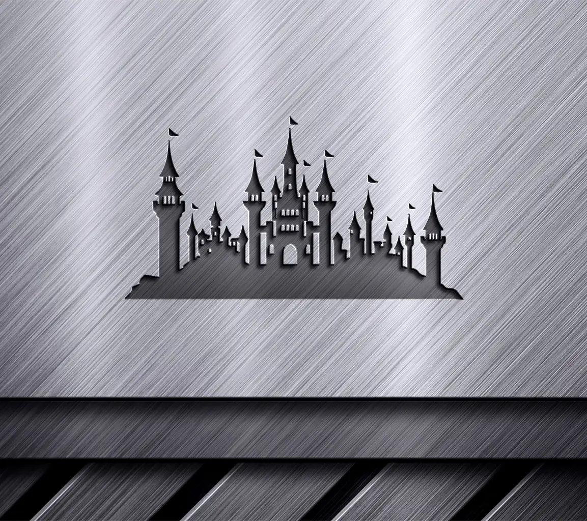  Castle Hill Silhouette SVG - Fairytale Design SVG