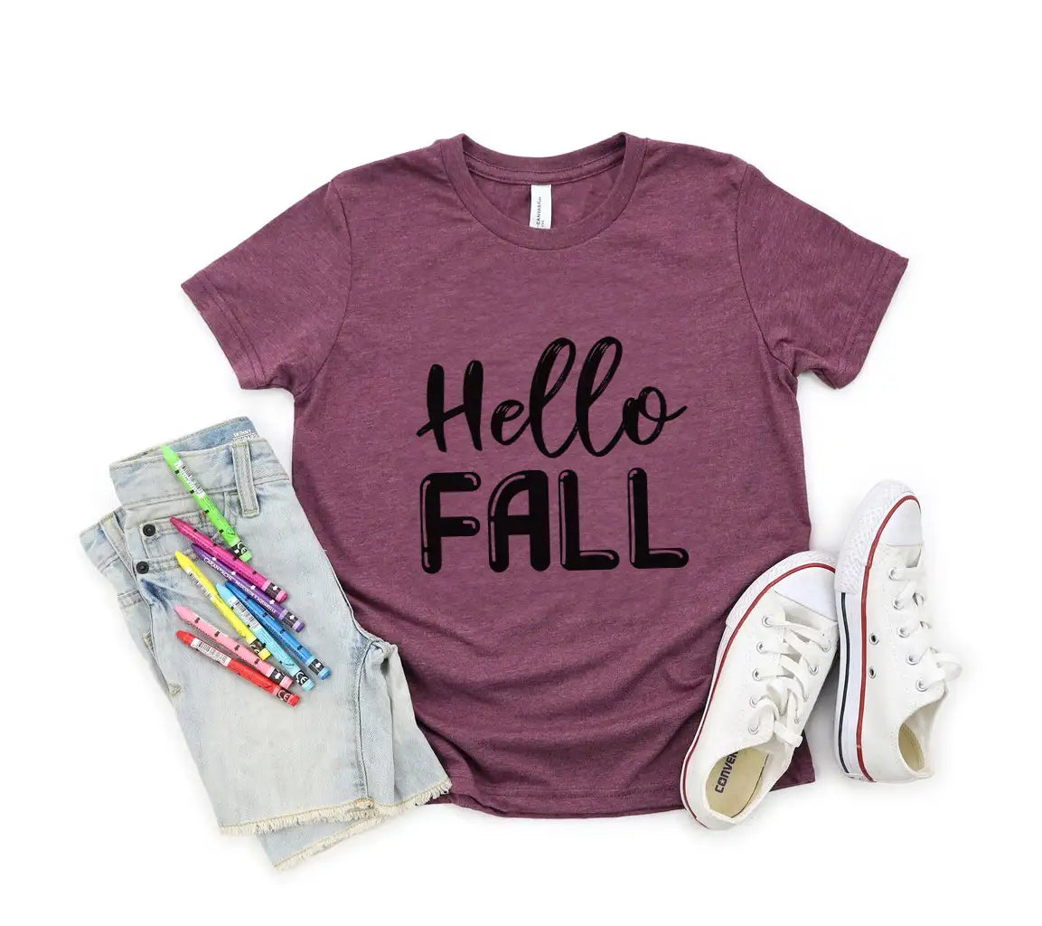 Hello Fall SVG -  Hand Drawn Typography SVG