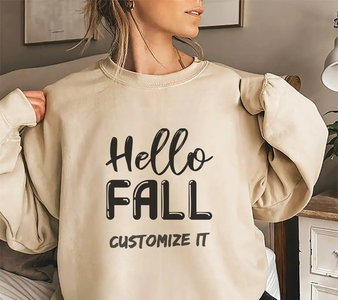 Hello Fall SVG -  Hand Drawn Typography SVG