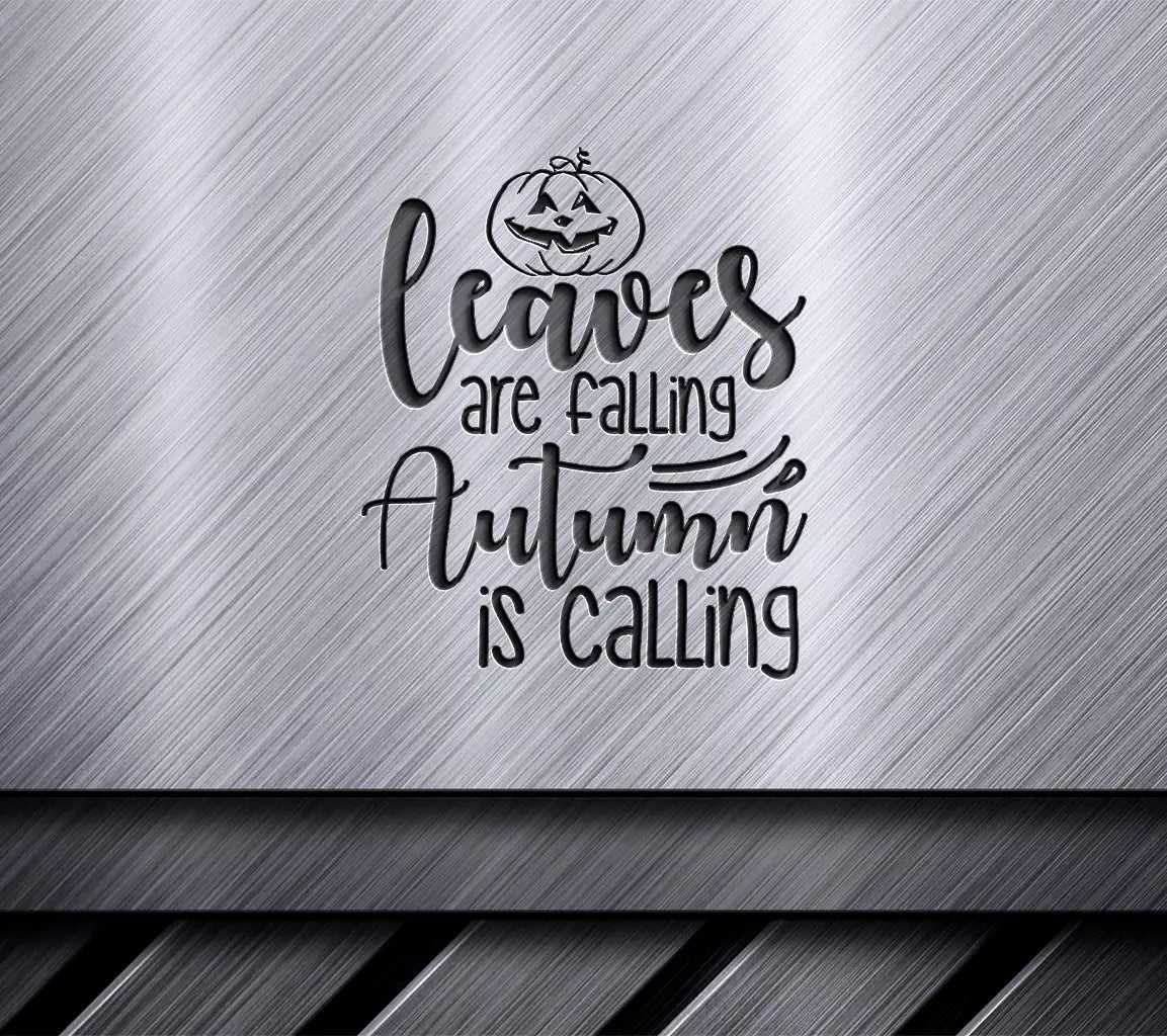 Falling Leaves Autumn Calling Pumpkin SVG SVG