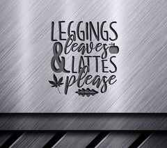 Fall Leggings, Leaves & Lattes SVG Design SVG