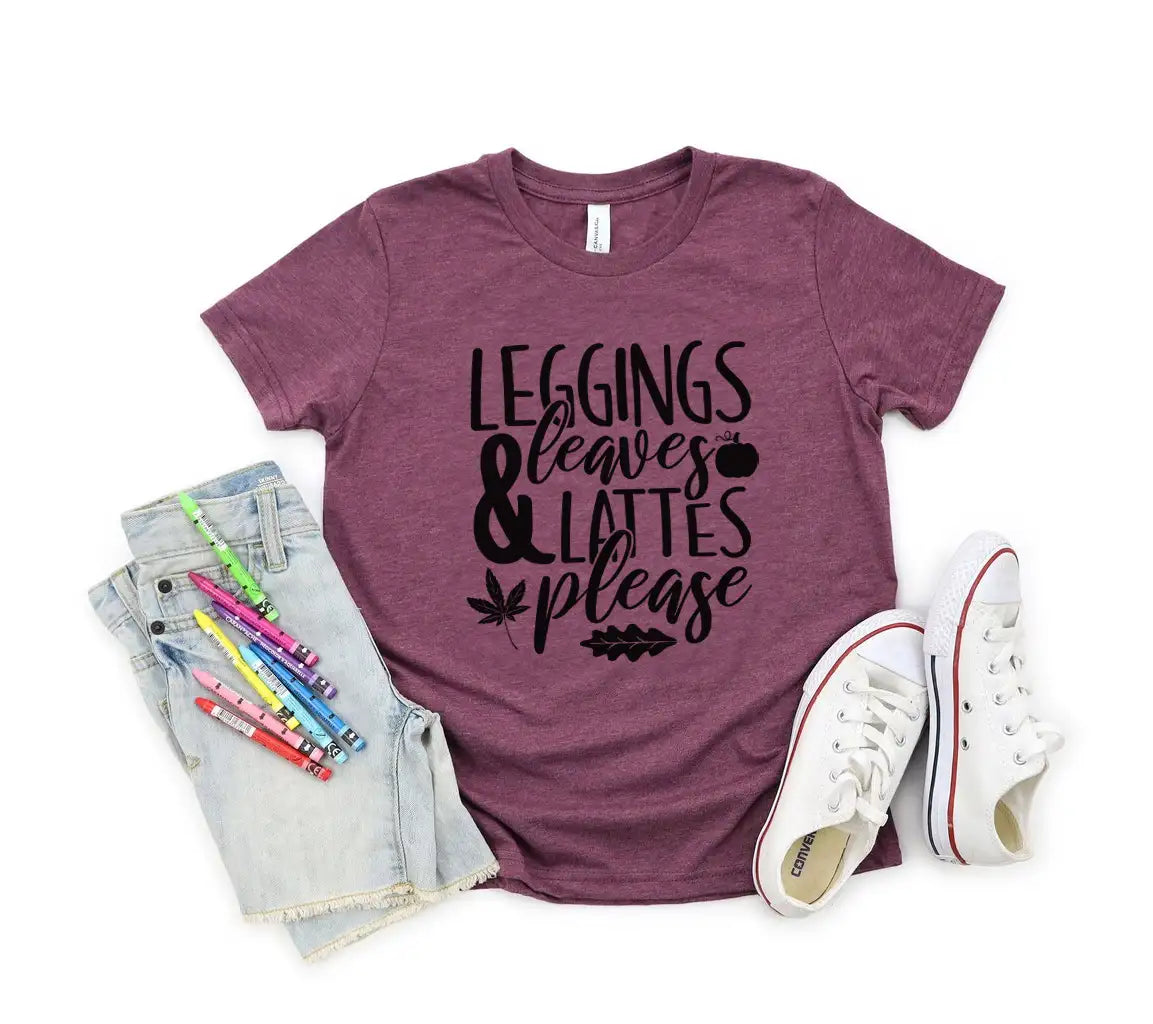 Fall Leggings, Leaves & Lattes SVG Design SVG