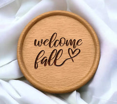 Welcome Fall Heart SVG - Fall Decor, Autumn Design SVG