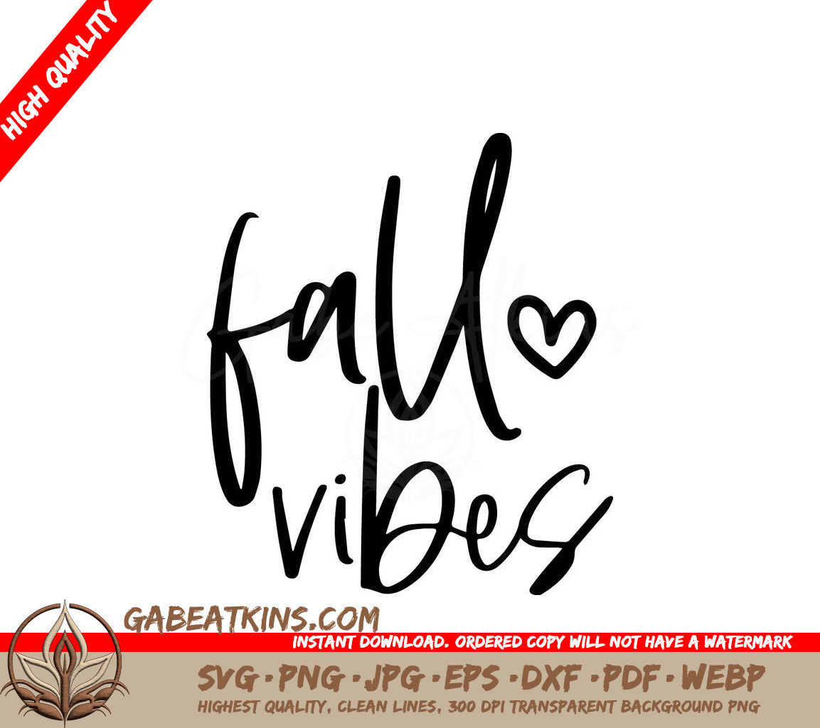 A Black And White Sign That Says Fall Vibes SVG - Fall Vibes SVG SVG