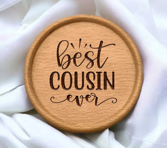 Best Cousin Ever SVG - Black Text on White Background SVG