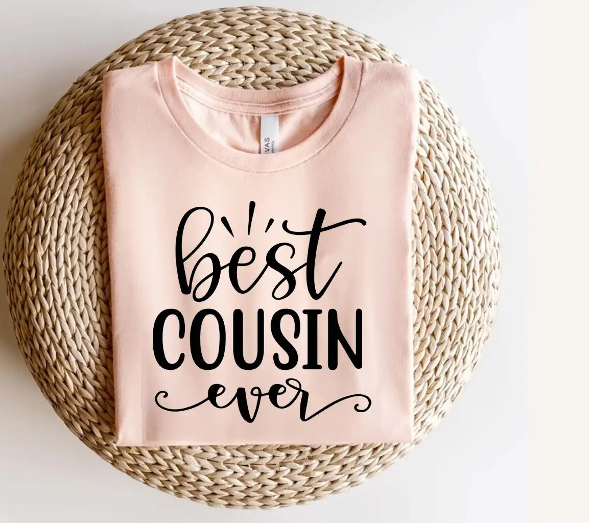 Best Cousin Ever SVG - Black Text on White Background SVG