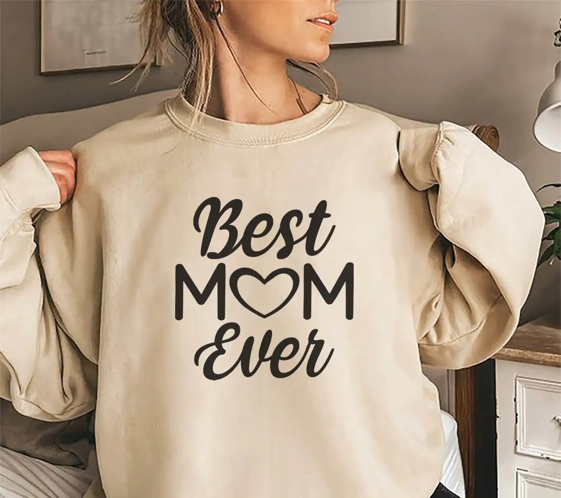 Best Mom Ever SVG with Heart - Family Design SVG