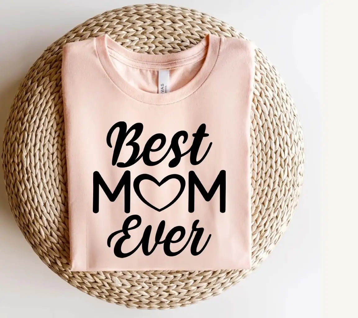 Best Mom Ever SVG with Heart - Family Design SVG