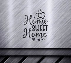 Home Sweet Home SVG with Heart & Arrow - Family Design SVG