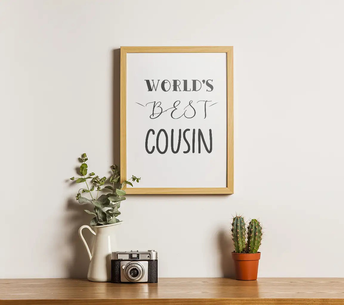 Worlds Best Cousin SVG Cut File - Family Love Design SVG