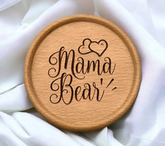 Mama Bear SVG -  Drawing with Hearts SVG