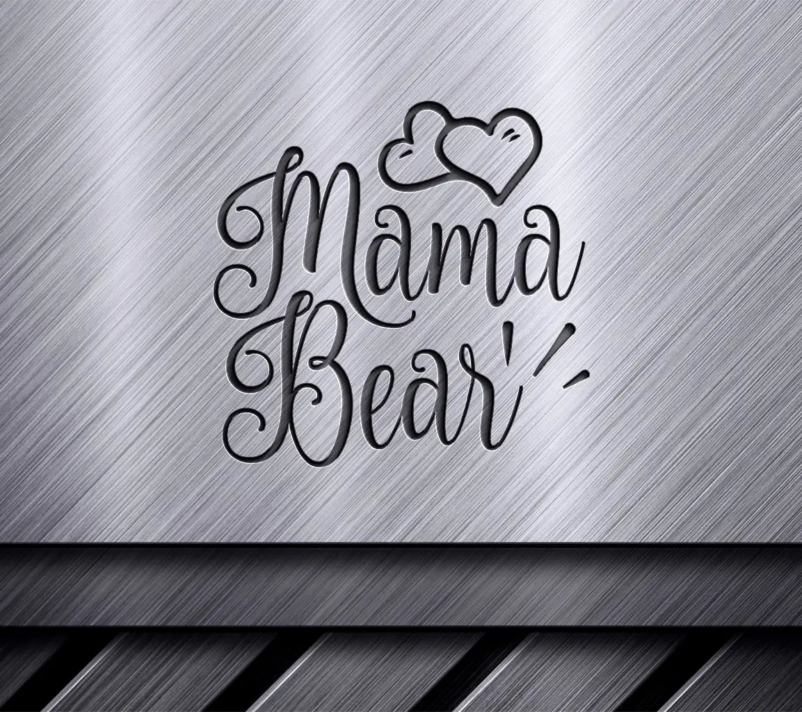 Mama Bear SVG -  Drawing with Hearts SVG