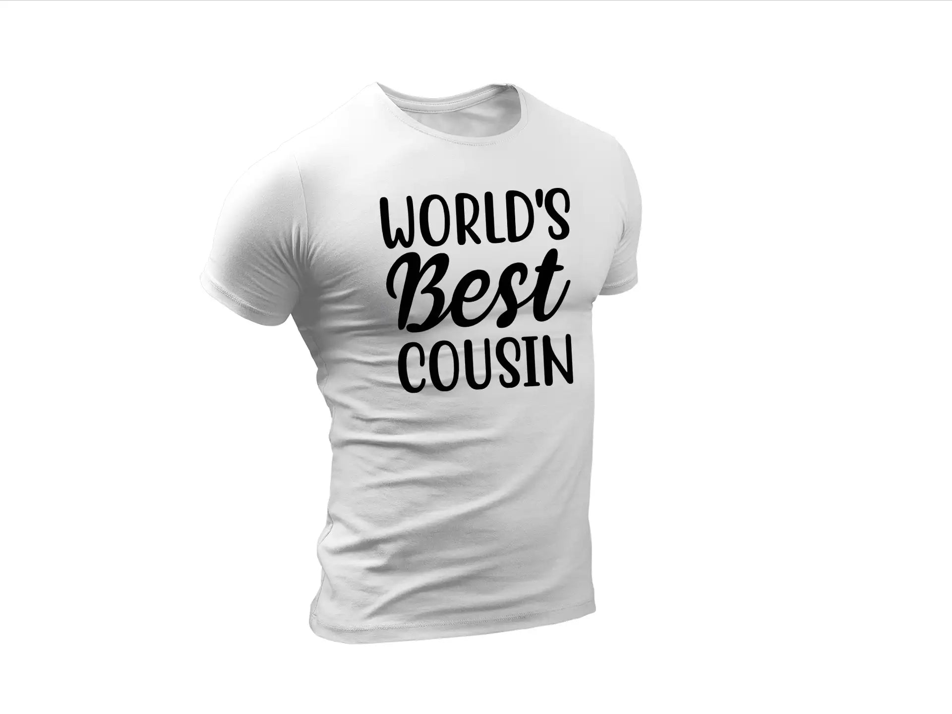 Worlds Best Cousin SVG Cut File - Black Text on White Background SVG