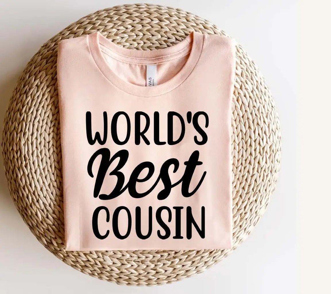 Worlds Best Cousin SVG Cut File - Black Text on White Background SVG