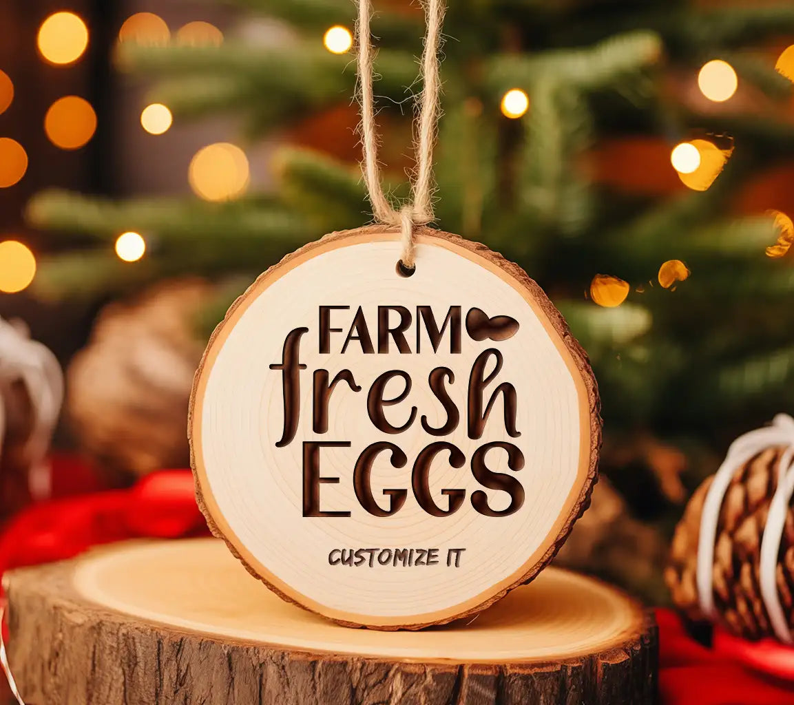 Farmhouse Fresh Eggs SVG Logo -  SVG