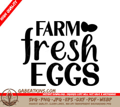 Farmhouse Fresh Eggs SVG Logo -  SVG