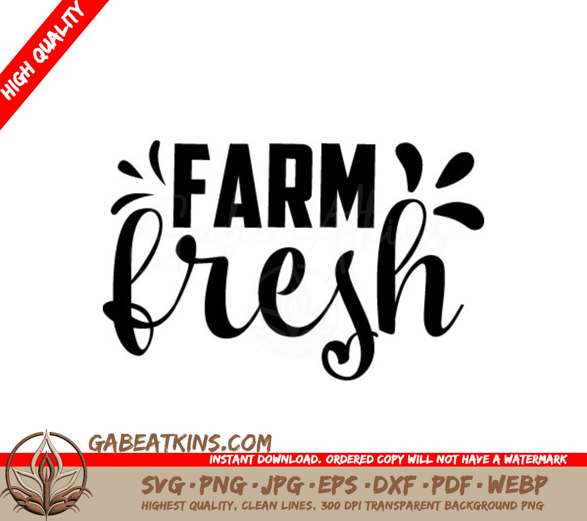 Farm Fresh  SVG Sign - Farmhouse Decor SVG