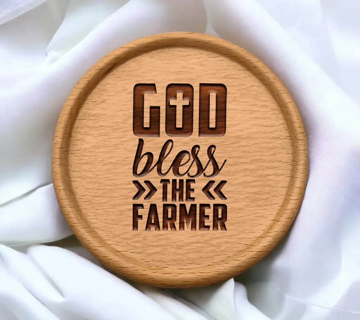 Farmhouse God Bless The Farmer SVG with Cross -  Sign SVG